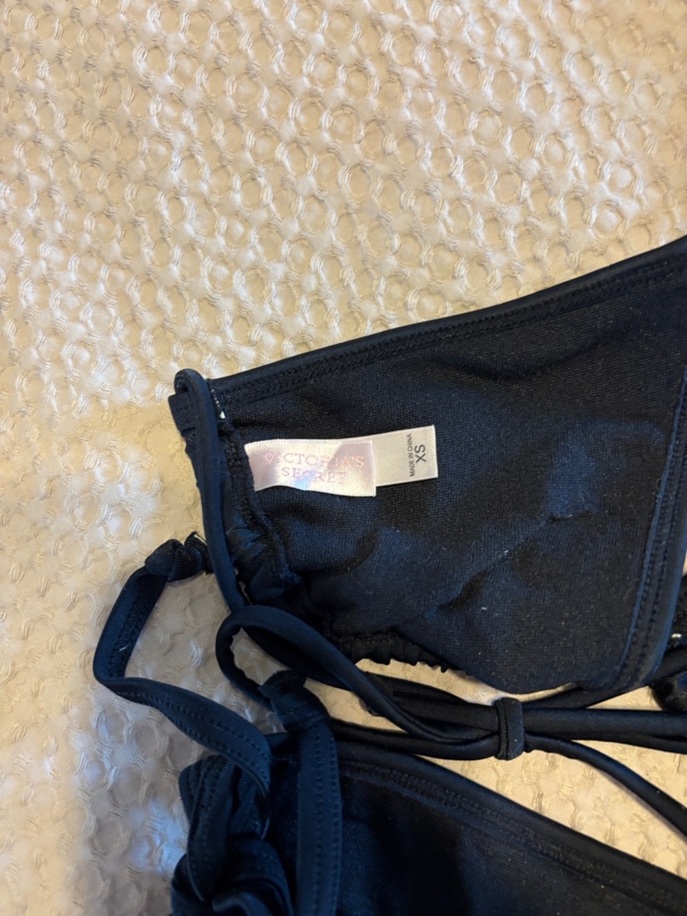 Victoria's Secret Black Triangle String Bikini - Picture 3 of 3